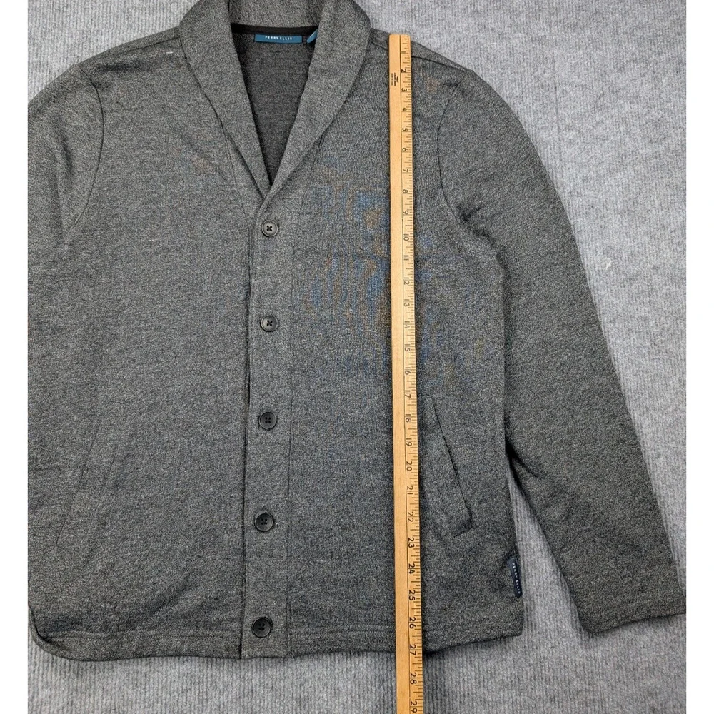 Perry Ellis Cardigan Men Large Shawl Collar Fisherman Old Money Timeless Capsule